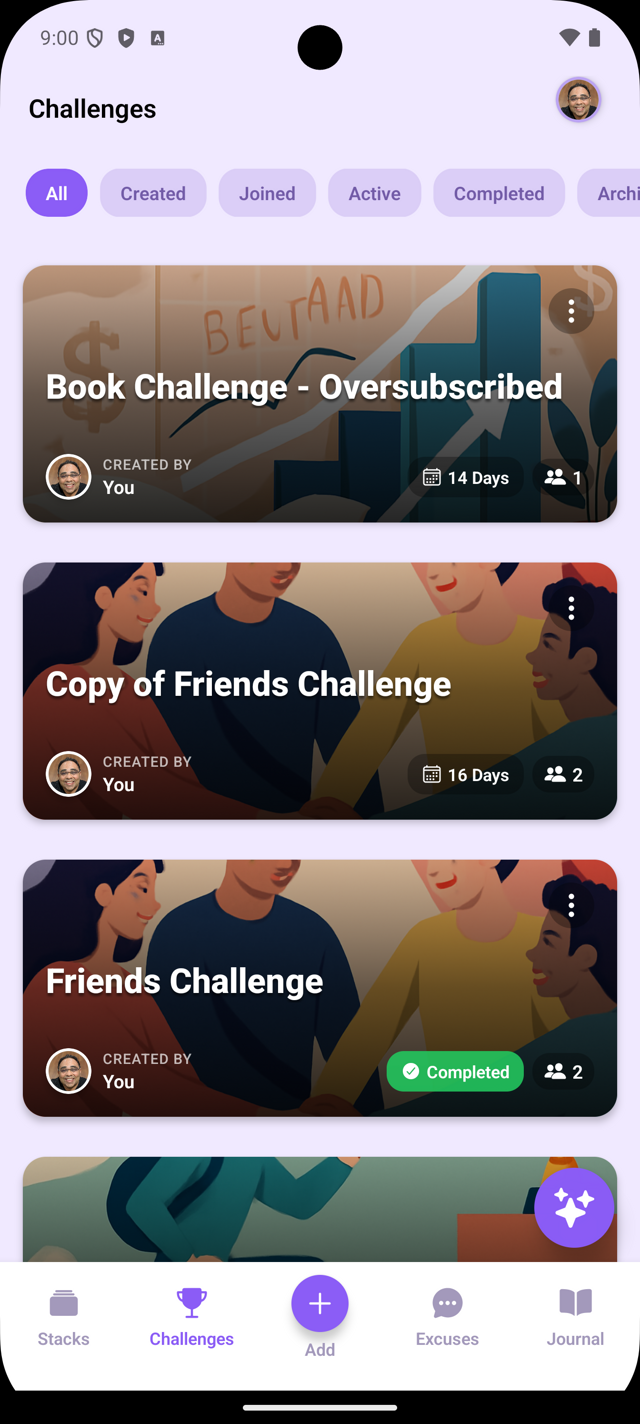 Challenges to push your limits