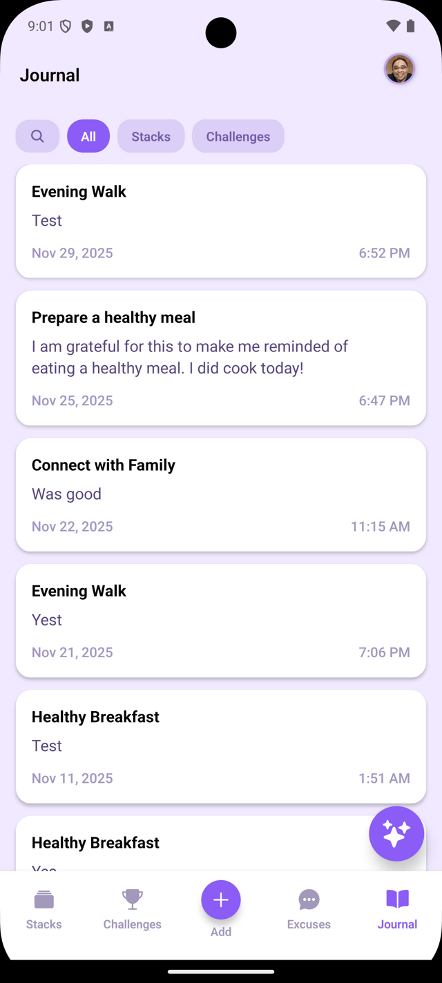 Patterns & insights from your history